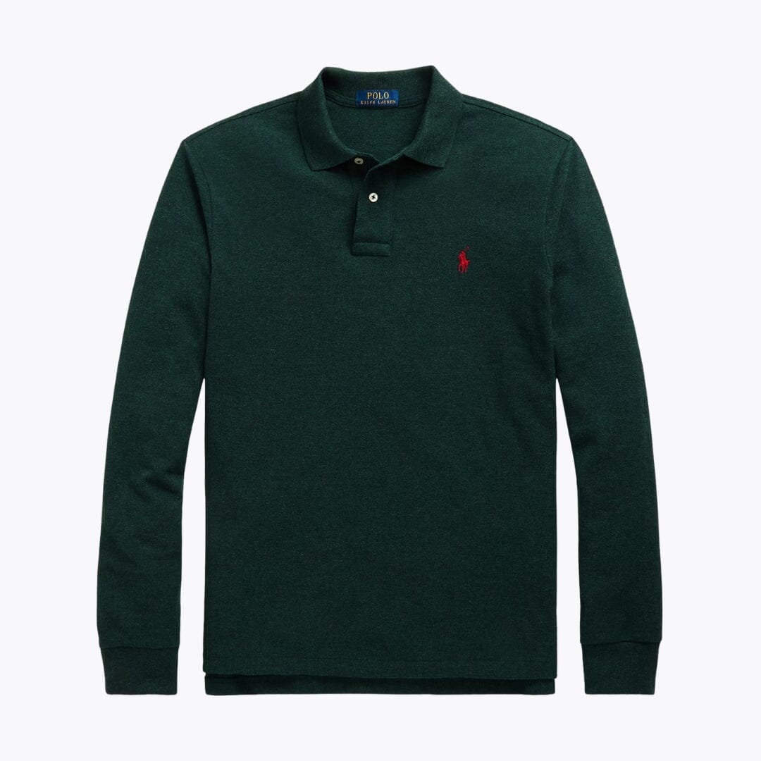 RL Mesh Long-Sleeve Polo Shirt